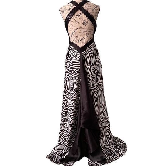 Vintage Jessica McClintock for Gunne Sax Long Evening Sexy Back Dress in Size 5 - Picture 2 of 14